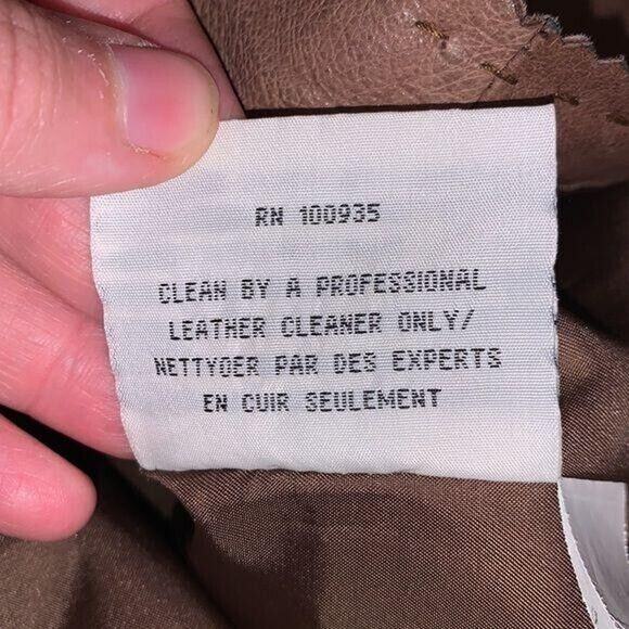 Vintage Womens Leather Jacket Western Brown Country Clothing Company Medium - Picture 15 of 15